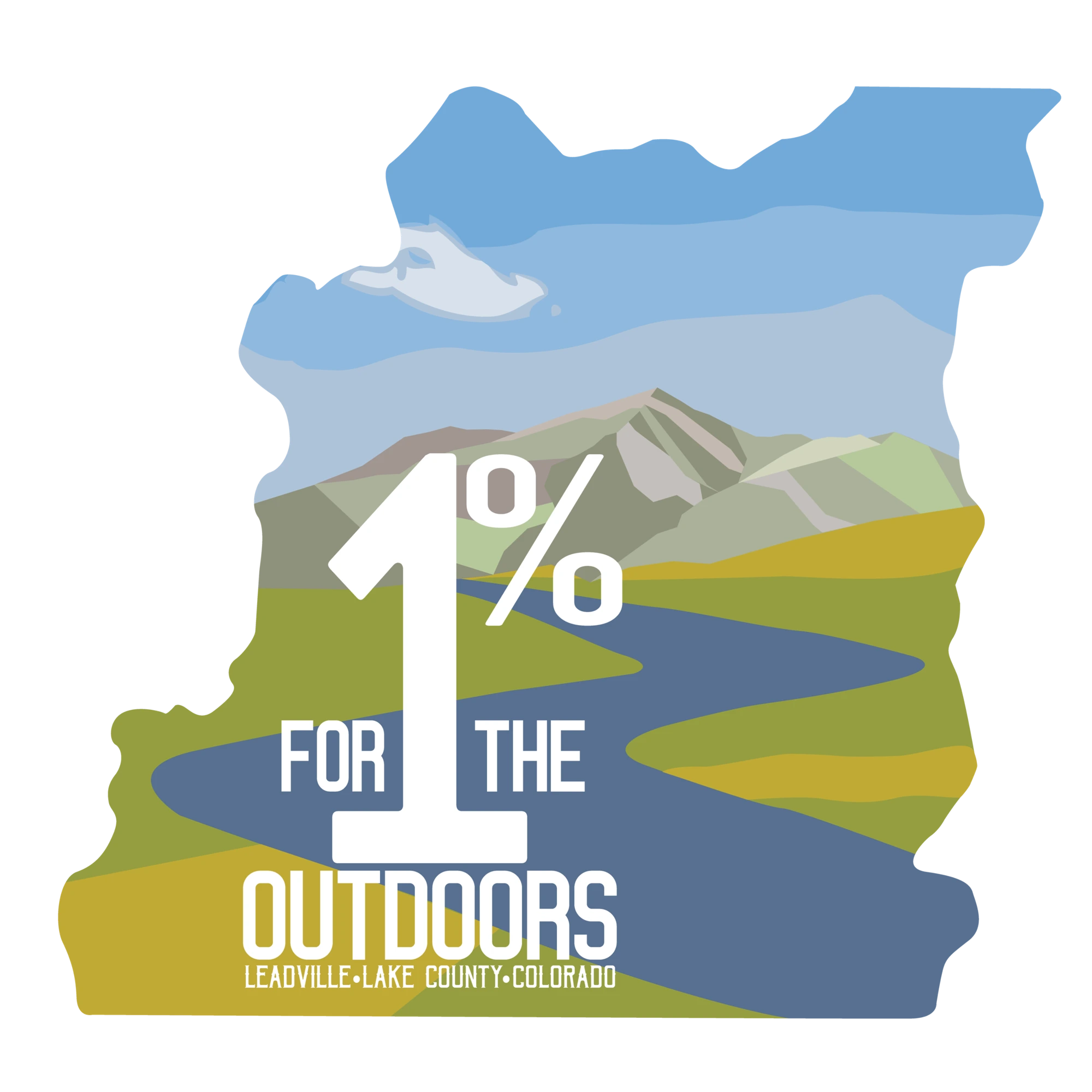 1% for the Outdoors Leadville/Lake County program logo
