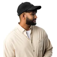 Logo Corduroy Streetwear Dad Cap — Black · Photo 3