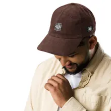 Logo Corduroy Streetwear Dad Cap — Brown · Photo 8