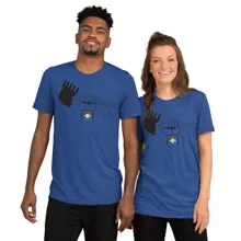 Short Sleeve T-Shirt — True Royal Triblend · Photo 3
