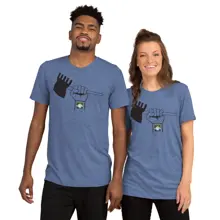 Short Sleeve T-Shirt — Blue Triblend · Photo 9