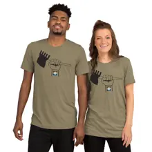 Short Sleeve T-Shirt — Olive Triblend · Photo 11