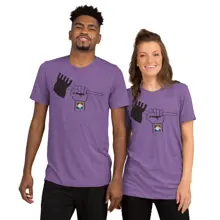 Short Sleeve T-Shirt — Purple Triblend · Photo 7