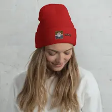 Cuffed Beanie — Red · Photo 3