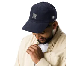 Logo Corduroy Streetwear Dad Cap — Navy · Photo 5