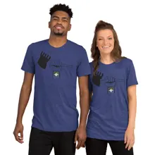 Short Sleeve T-Shirt — Navy Triblend · Photo 4