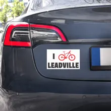 I Bike Leadville Car Magnets — Product photo 1