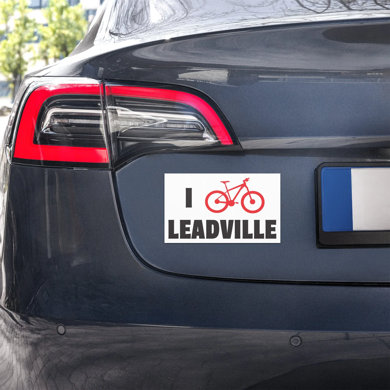 I Bike Leadville Car Magnets — Product photo 1