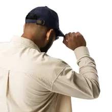 Logo Corduroy Streetwear Dad Cap — Navy · Photo 4